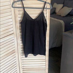 Black See Through Swim Suit Cover Up